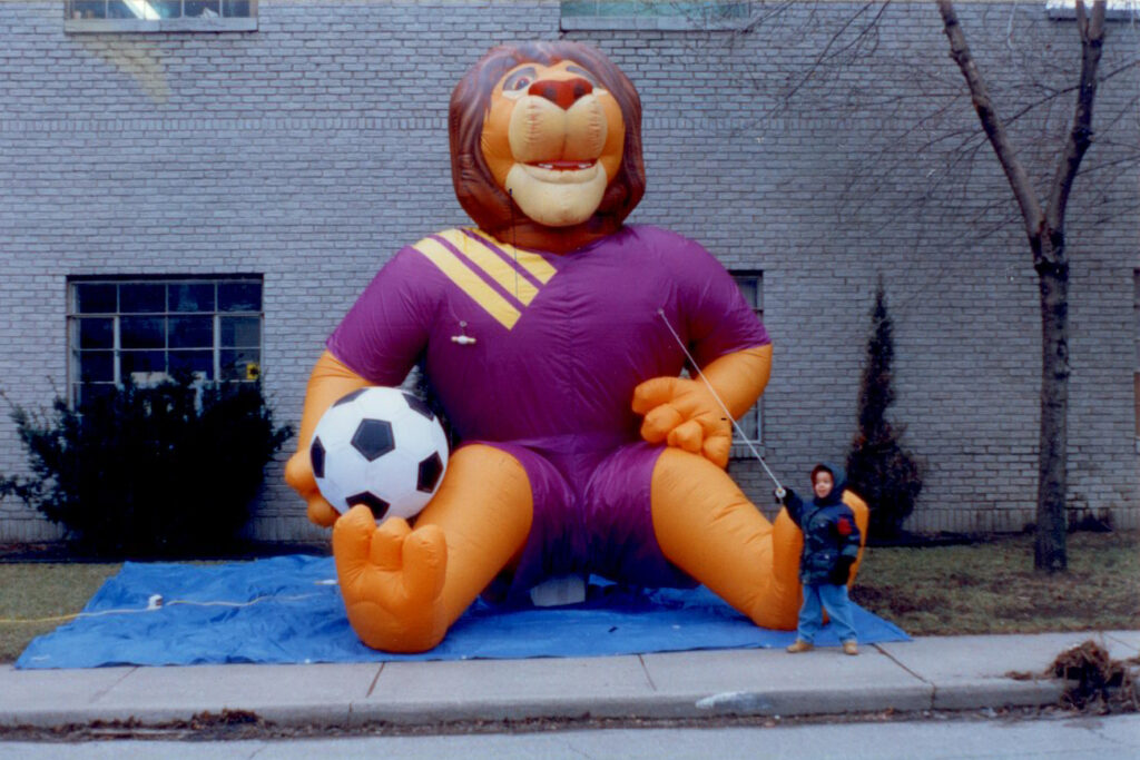 Lion Soccer Player, 20' Fabulous Inflatables