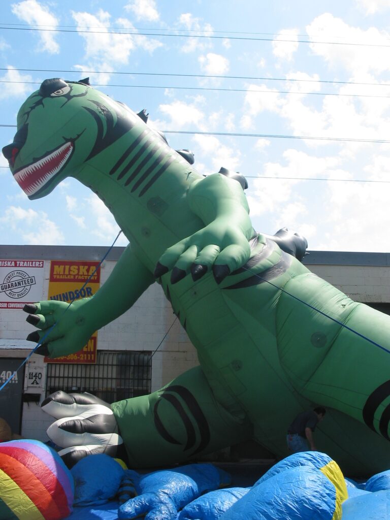 Dinosaur (Green) Parade Balloon, 20' Fabulous Inflatables