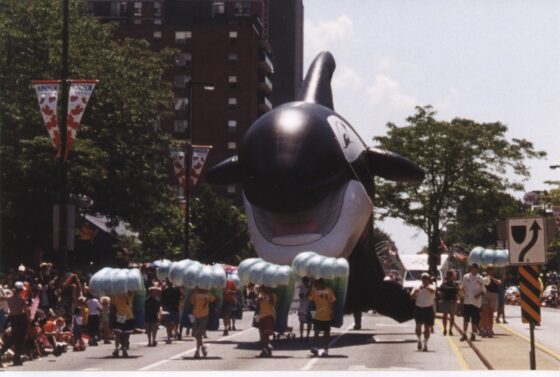 Happy Orca Whale Parade Balloon