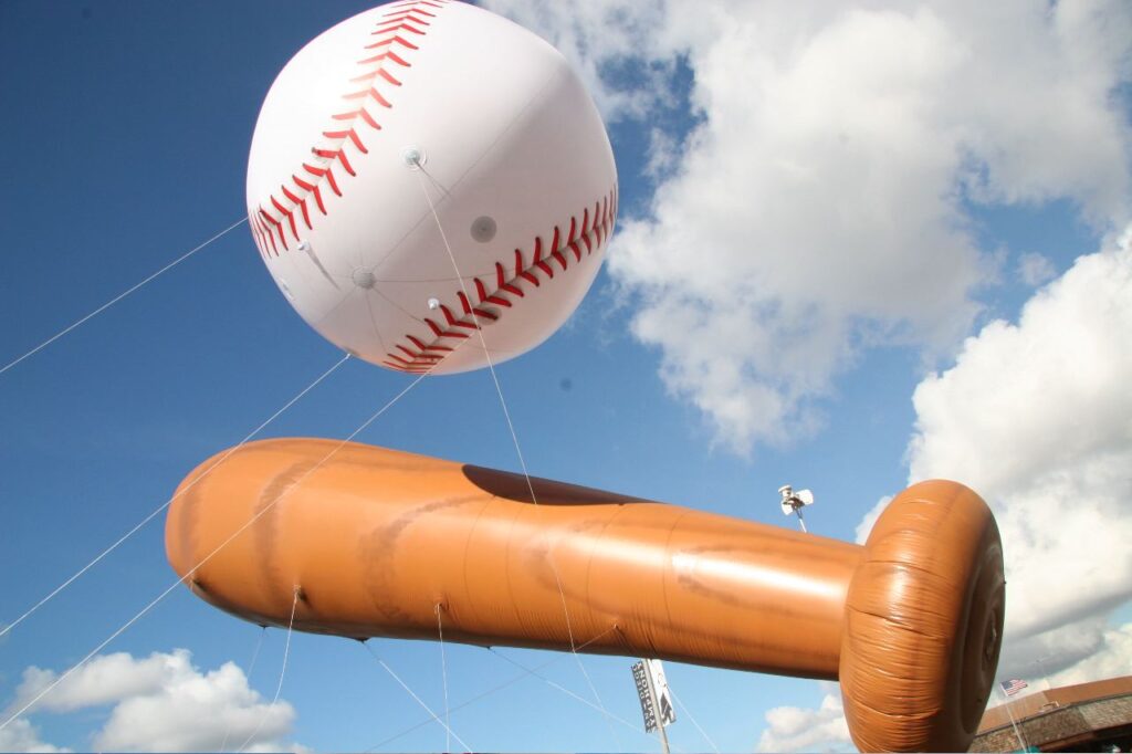 Baseball Bat Parade Inflatable Fabulous Inflatables, Sports Balloons