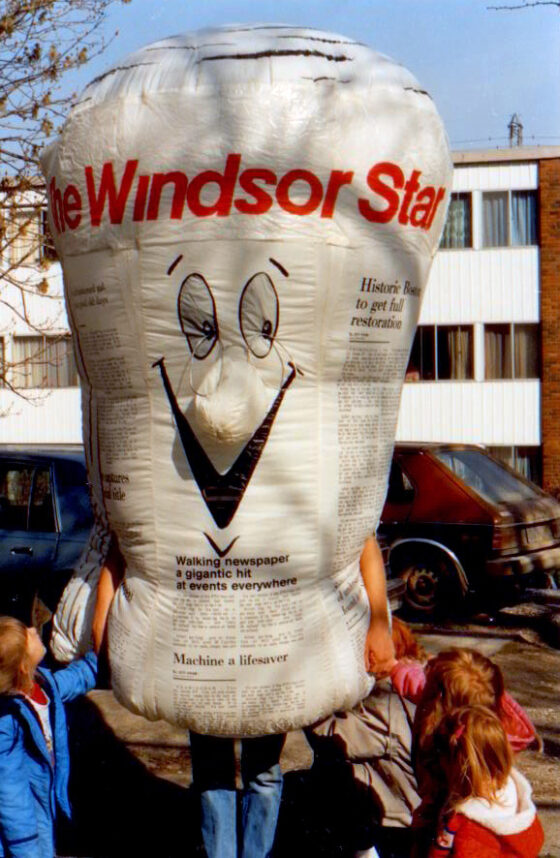 Custom Newspaper Inflatable Costume