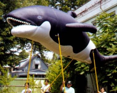 Orca Whale Pole Unit Parade Balloon, 21'