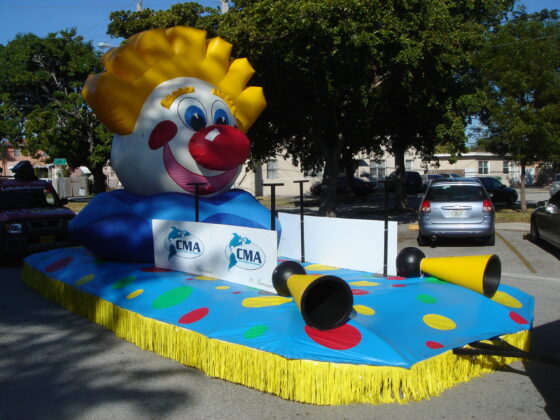 Clown Head Parade Float