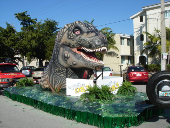 dinosaur parade float