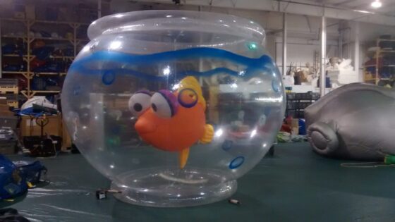 Fish in a bowl parade balloon