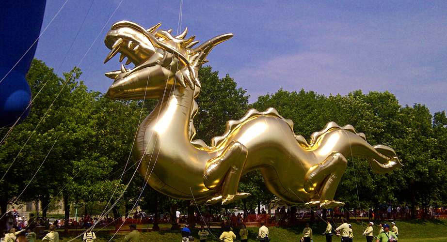 Golden Dragon Helium Parade Balloon